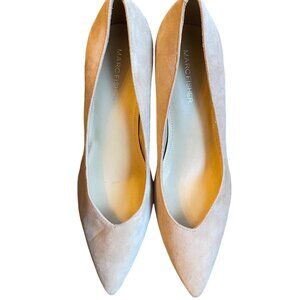 Marc Fisher Nude/Pink Suede Block Heel Pointed Toe Sz. 8